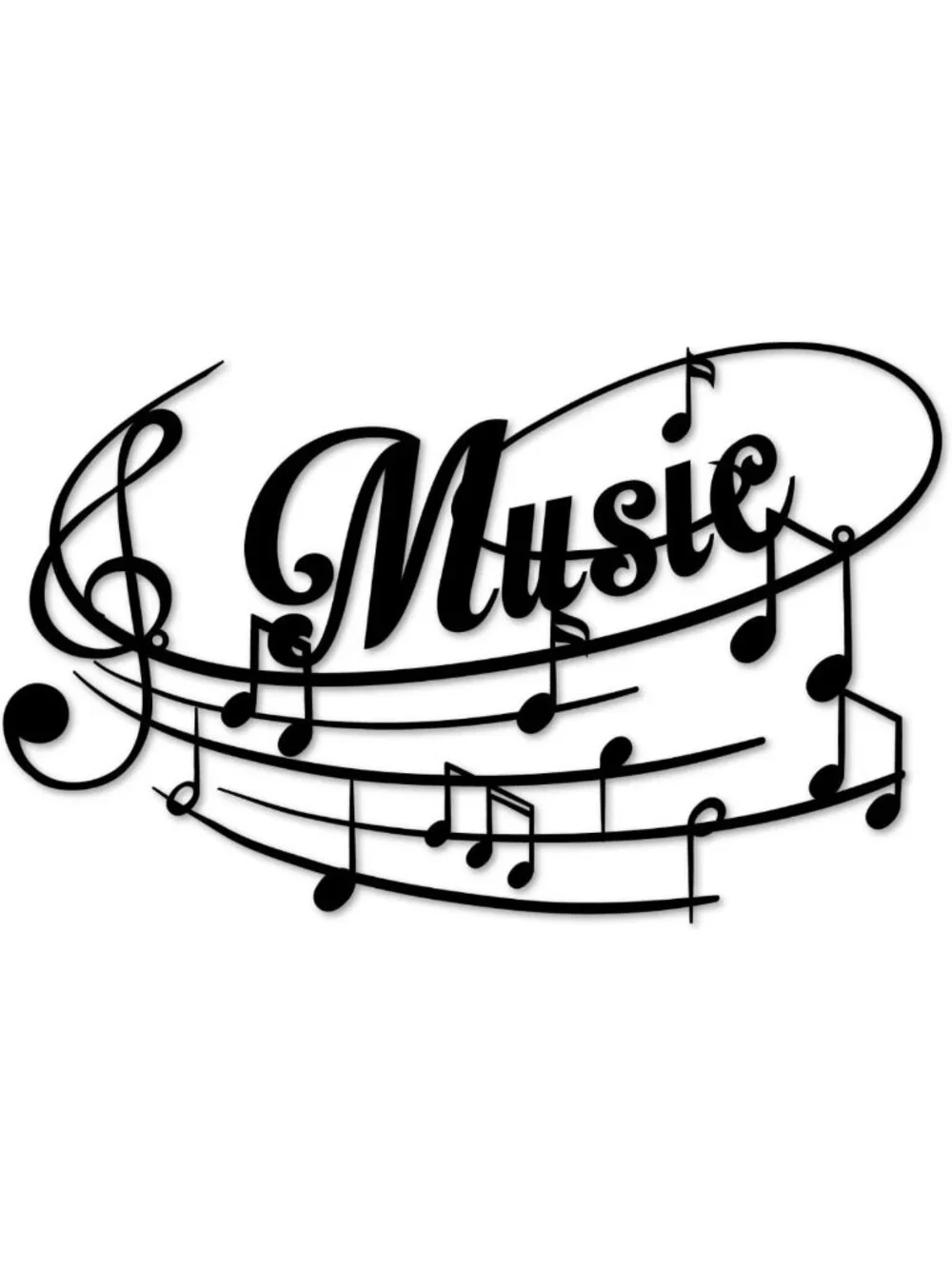 Metal Music Note Wall Art - Unique Home Décor for Music Rooms & Studios, 16
